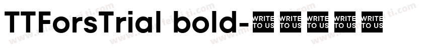 TTForsTrial bold字体转换